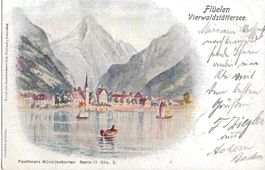 Flüelen, Künstlerkarte, 1899