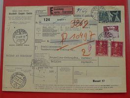 1959, 9.50.-Frankatur BURGDORF nach Belgien +Begleitadresse!