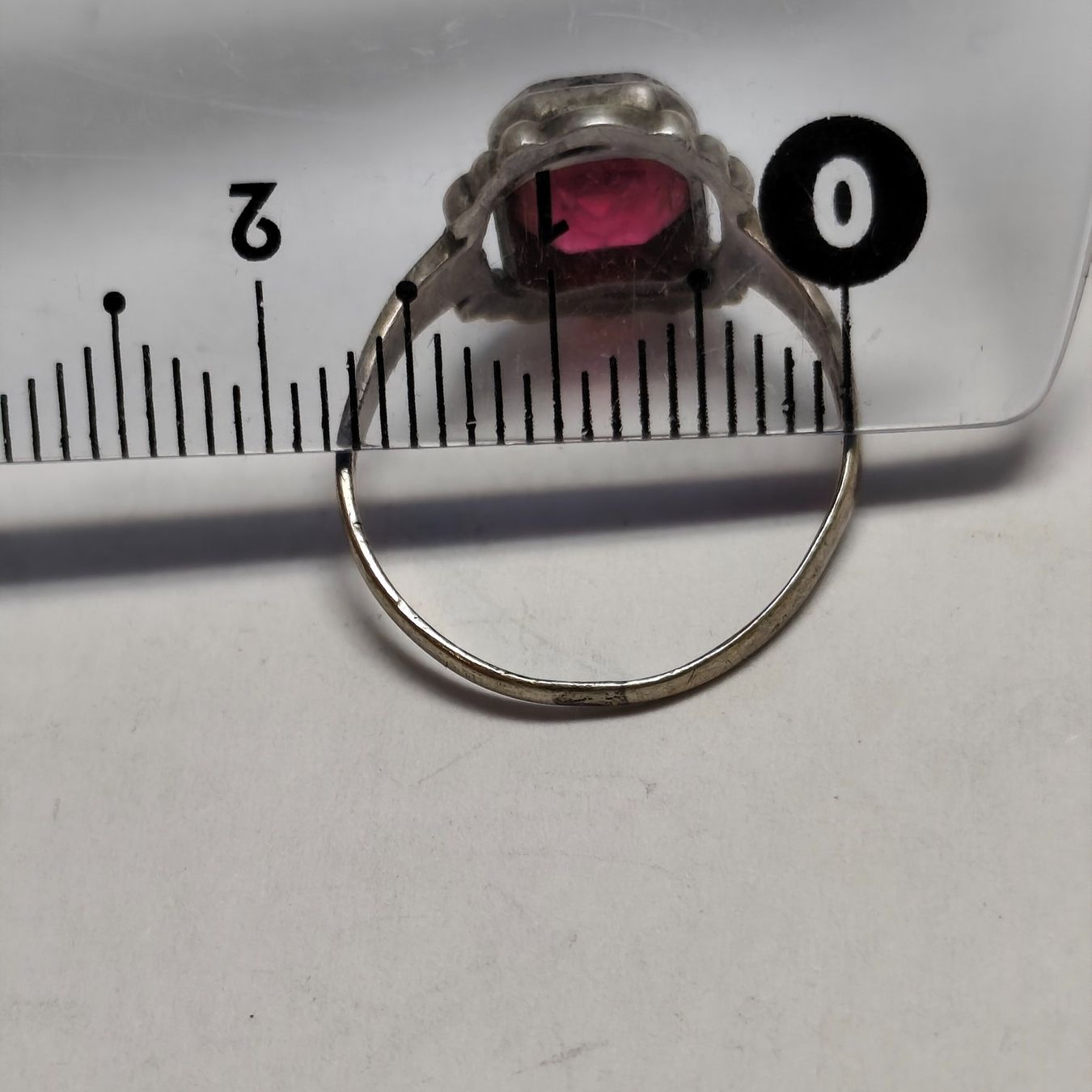 Bagues: Vintage Silberring 800 mit rotem glass #B2 – D'occasion à Châtelaine par Tropic.Watch2 6
