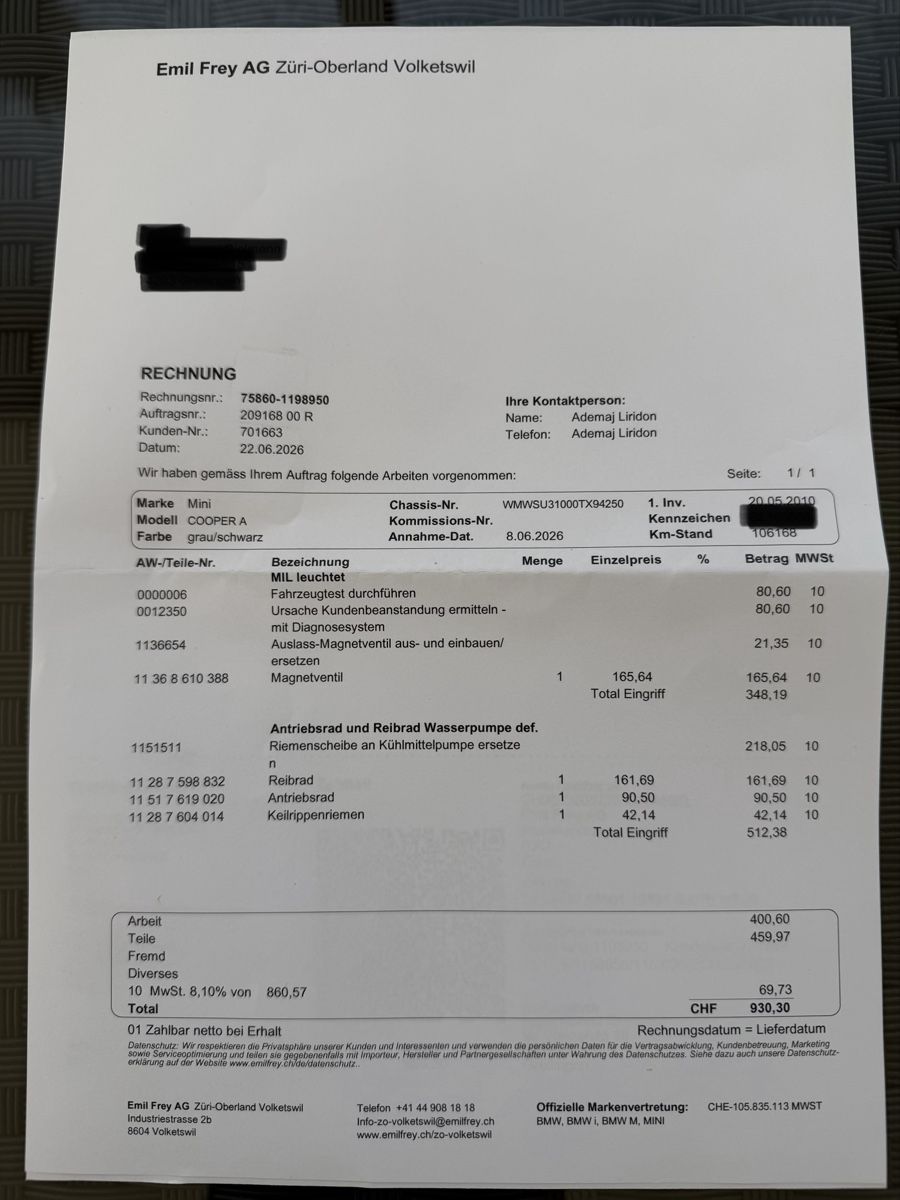 Mini Autos: Mini 1.6i Cooper – D'occasion à Gockhausen par Dbielmann 9