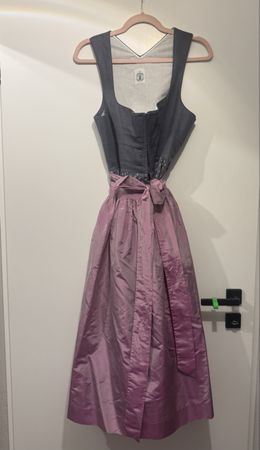 Dirndl Tostmann Grösse 40 grau/rosa Seidenrock guter Zustand