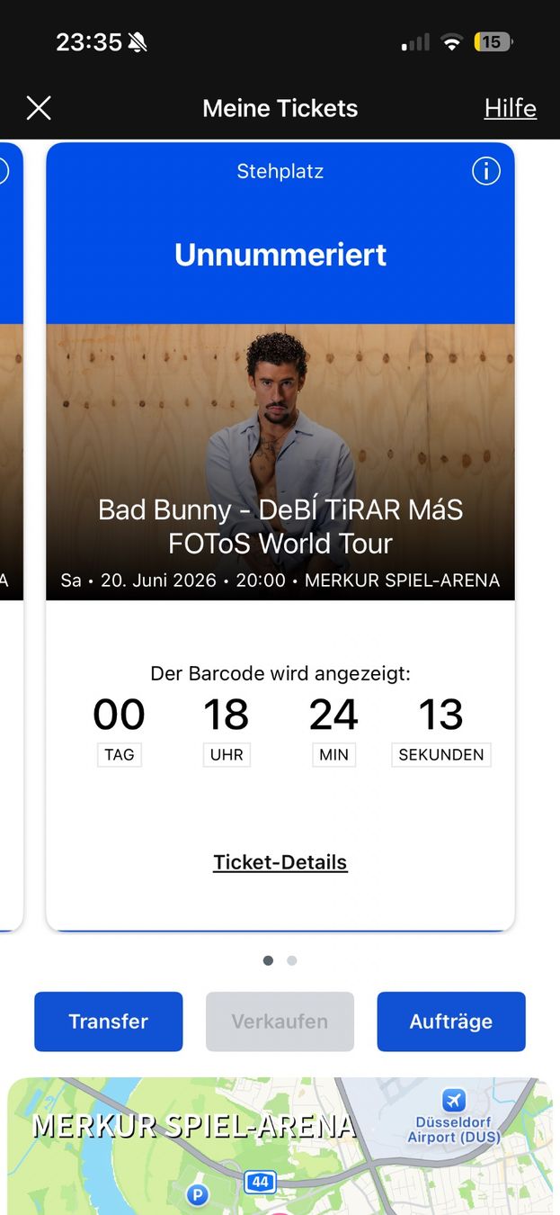 Biglietti: Badbunny Tickets Düsseldorf - 20.06.2026 – Nuovo (secondo la descrizione) da Belp venduto da mae_c8n7 2
