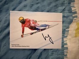 Noémie Kolly Autogrammkarte, Olympia 2022, signiert! (59)