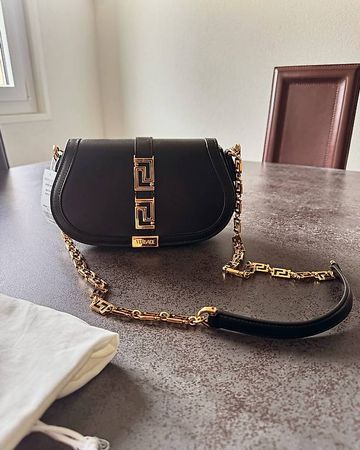 Versace Greca Goddess Leather Shoulder Bag - Neuf