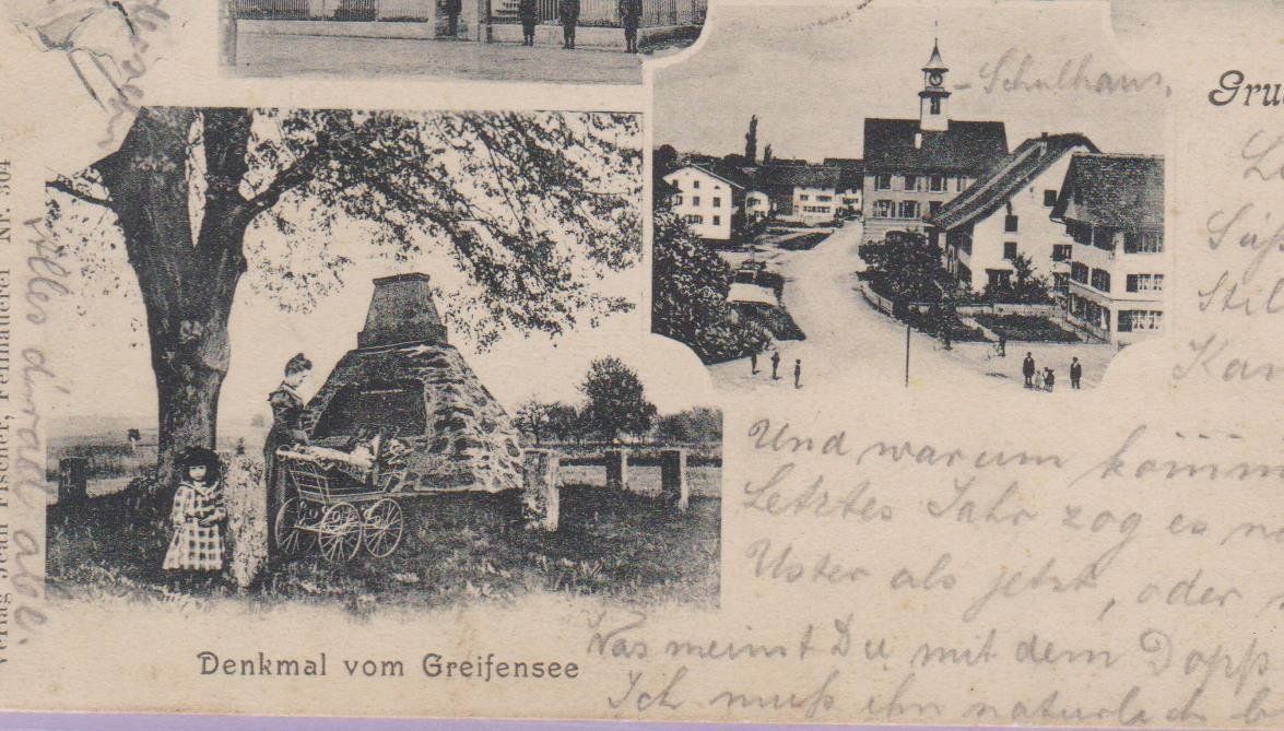 Cartoline postali: Nänikon  -  alte Ansichtskarte mit Stab-Stempel  Dürstelen – Usato da Vitznau venduto da Ropaku 2