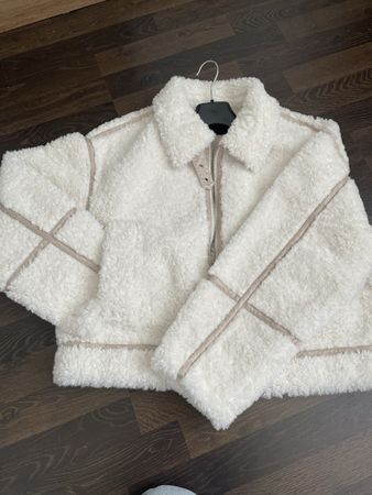 Teddy Jacke CA Grösse M Winterjacke warm beige creme