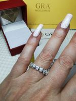 Bague argent avec diamants de moissanite 2,1 ct certifié GRA
