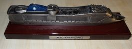 Maquette bateau métal Souvenir croisière MSC Splendida