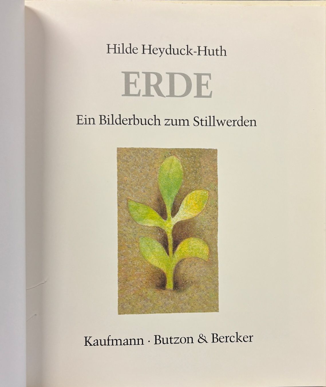 Libri: Heyduck-Huth Hilde, Erde - Ein Bilderbuch zum Stillwerden – Nuovo (secondo la descrizione) da Sarnen venduto da Livres 2