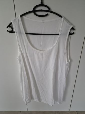 Damen Tank Top weiss, leichtes Material, Grösse XL