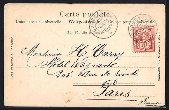 Cartoline postali: AK Corbeyrier, Teilansicht mit Bergen – Usato da Berlin venduto da bartko-reher 1
