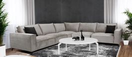 XL ECKSOFA SAMTVELOUR BEIGE   WINTER SALE%
