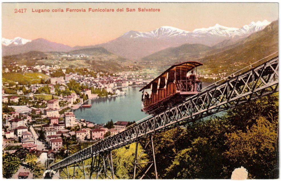 Cartoline postali: Lugano - Standseilbahn Monte San Salvatore – Usato da Binningen venduto da Mountainrider