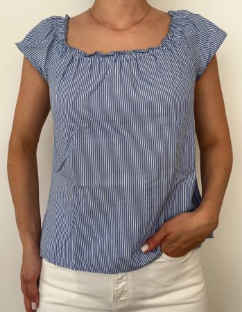 Sommer Bluse gestreift, Gr. S, Schulterfrei