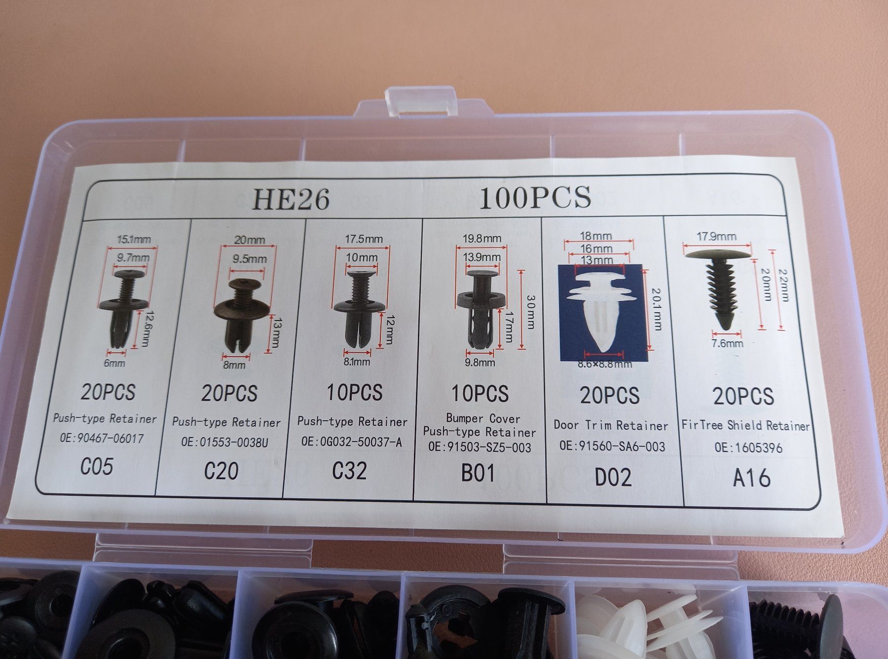 Alle Ersatzteile: Befestigungssatz Karosserie-Stossstangen - Kit de fixation – Neu (gemäss Beschreibung) aus Bussigny von NATURALO 5