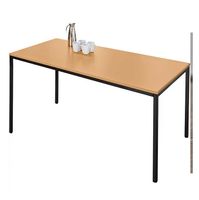 neuer Stahlrohrtisch, B140x T80x H72cm, Buche/schwarz