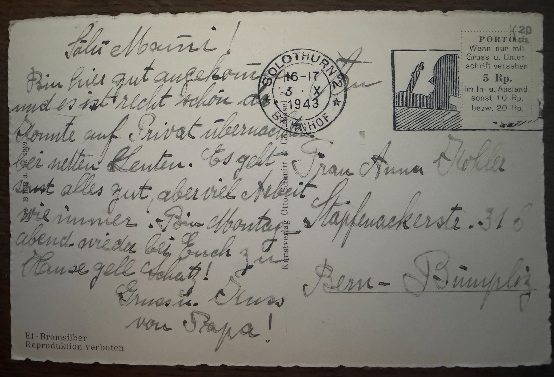 Cartes postales: SOLOTHURN - WEST -  Schulhaus Hermisbühl - Ansichtskarte – D'occasion à Tegerfelden par siebenmacky 1