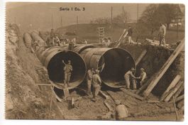 WÄGITAL Bau Kraftwerk 21. März 1923 Druckleitung in Siebnen