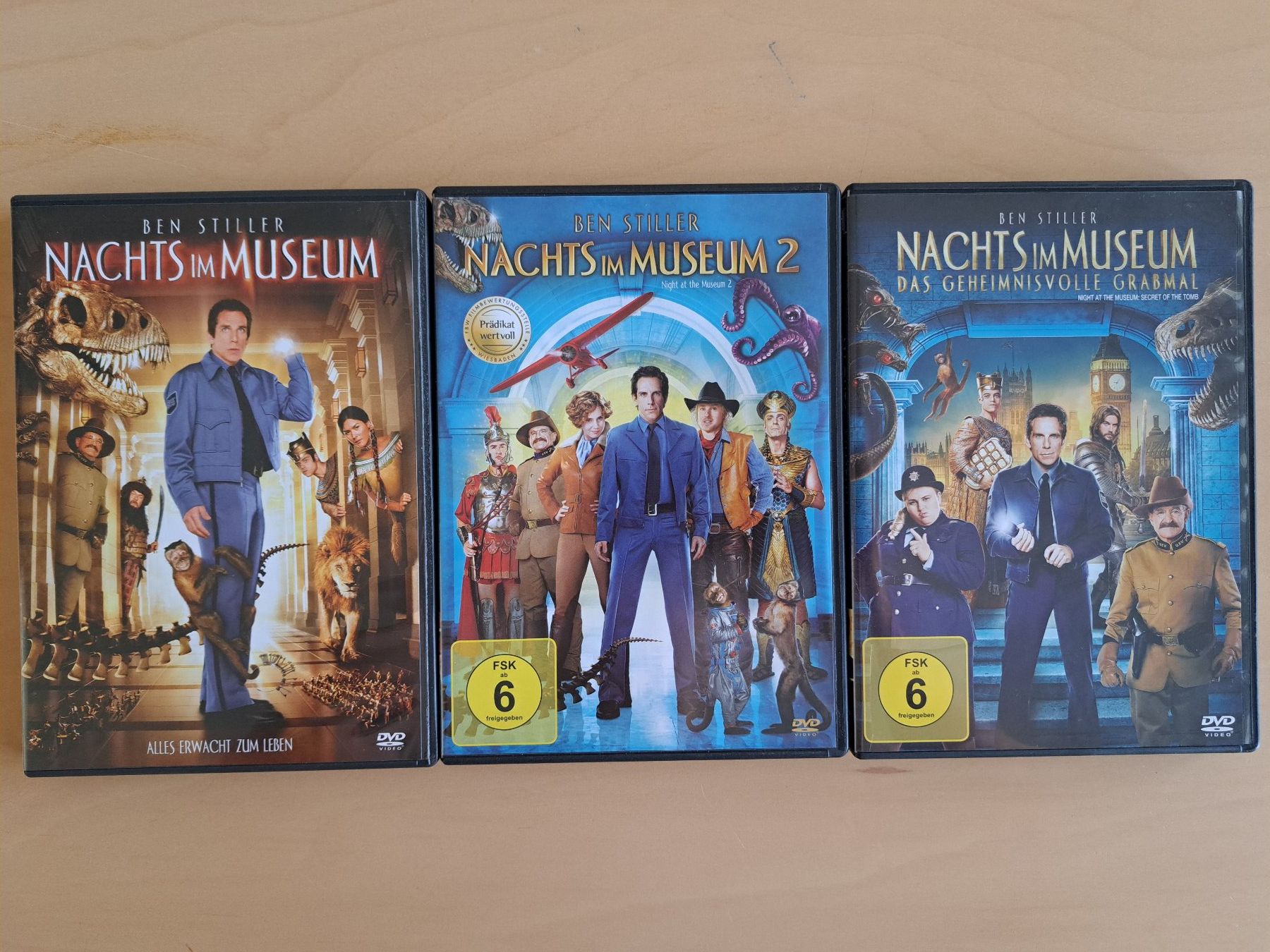 Tutti i DVDs: Nachts im Museum Teil 1 & 2 & 3 – Usato da Pfaffnau venduto da hjp01