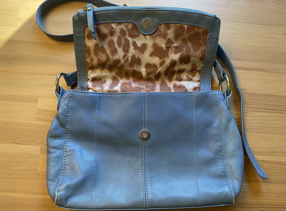Borse da donna: B. Makowsky, Blau, Handtasche aus Leder – Usato da Stäfa venduto da gal_hl2w 1