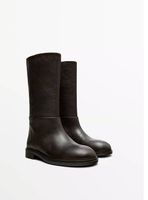 Stiefel aus Leder, Schwarz, Grösse 42, neuwertig