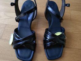 Paul Green Sandalette schwarz Lack Leder Gr. 5
