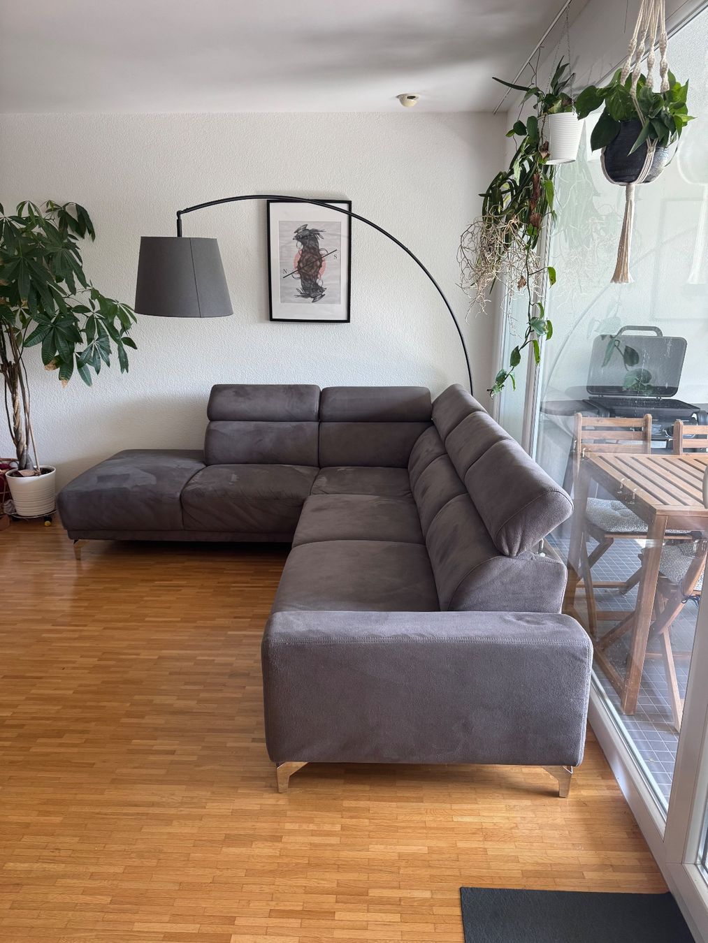 Divani: Ecksofa braun-grau, höhenverstellbare Kopflehne – Usato da Solothurn venduto da flo_27sl 3