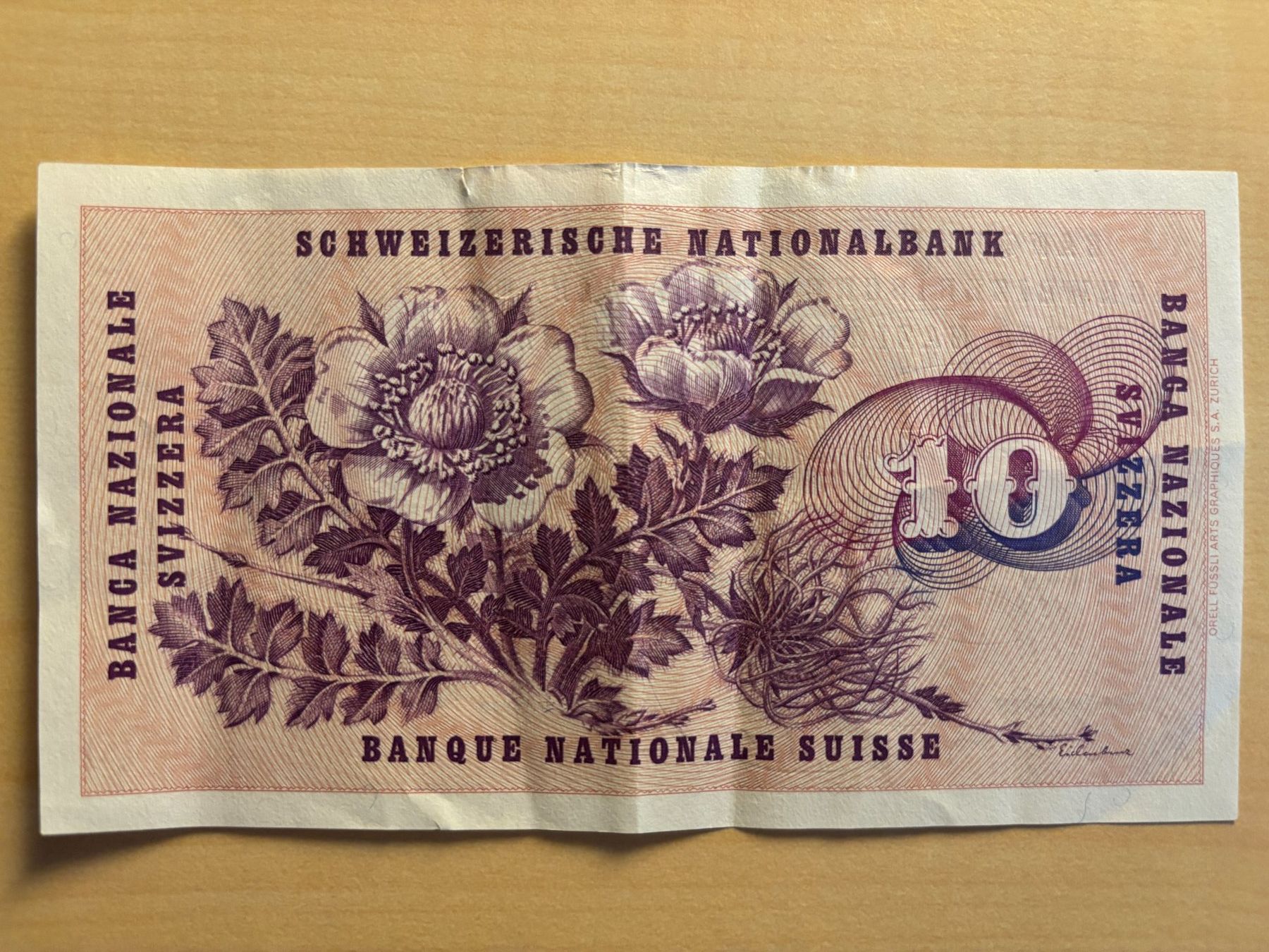 Banconote: Banknote Schweiz  10 Franken 1977 – Usato da Ruggell venduto da spalkur42 1