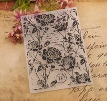 Prägeschablone Nr.322, Blumen, Schrift (Sizzix geeignet)