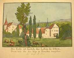 SCHLOSS HALLWIL, UMRISSRADIERUNG UM 1830