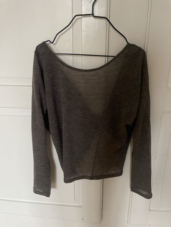 Chic Grey Long Sleeve Top
