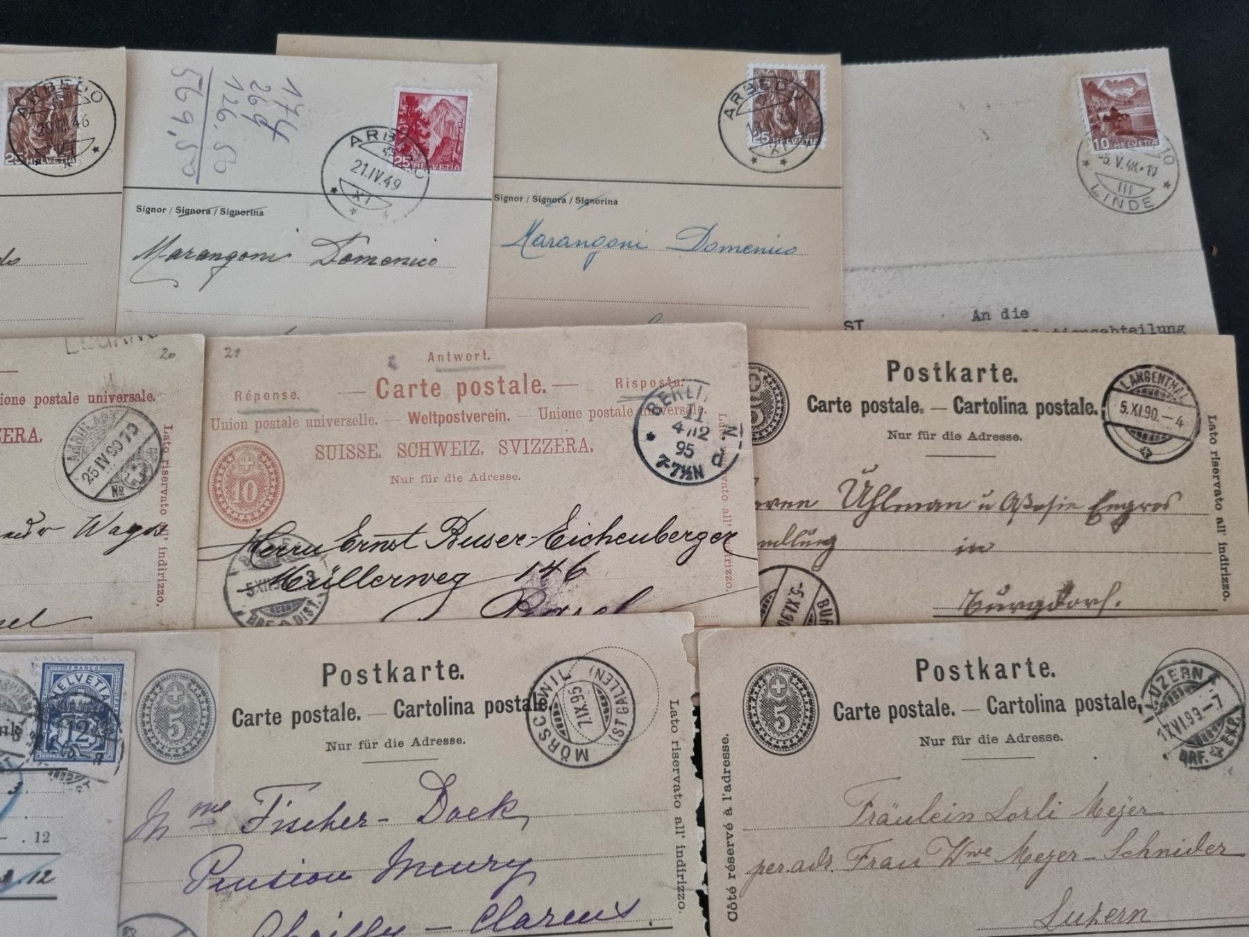 Alle Briefmarken: Lot mit 30 alten Postkarten ab 1873 – Gebraucht aus Gümligen von Geniusbuy 6