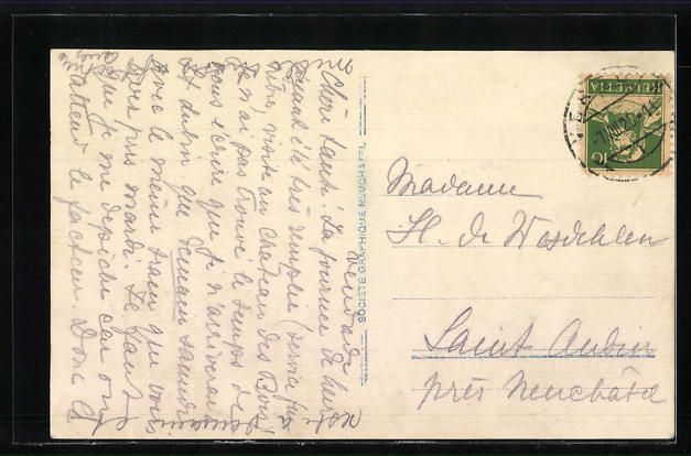 Cartoline postali: AK St-Aubin, Ortsansicht mit Seeblick – Usato da Berlin venduto da bartko-reher 1