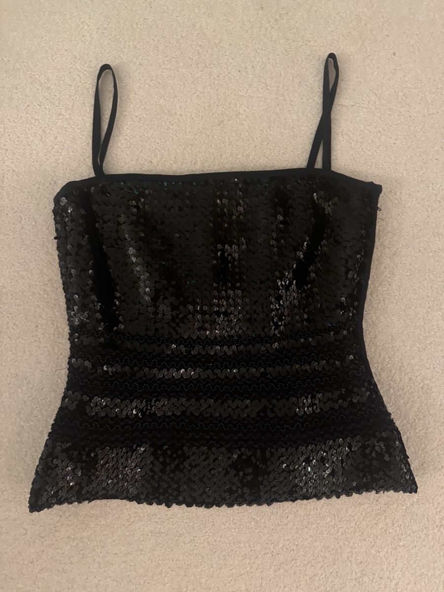 Tops: Glitzer top schwarz, ca. Grösse 38 – Gebraucht aus Binz von kratzer01