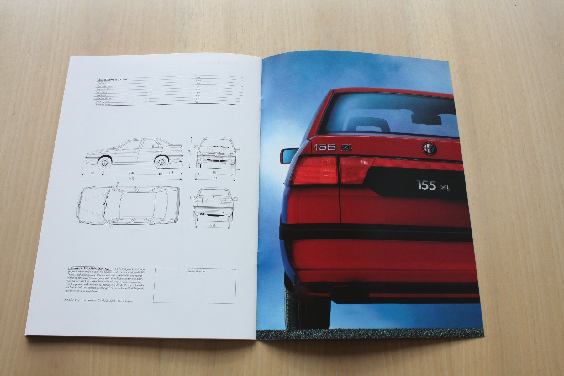 Alfa Romeo Documenti: Alfa Romeo 155 Prospekt – Usato da Wikon venduto da erwin400 9