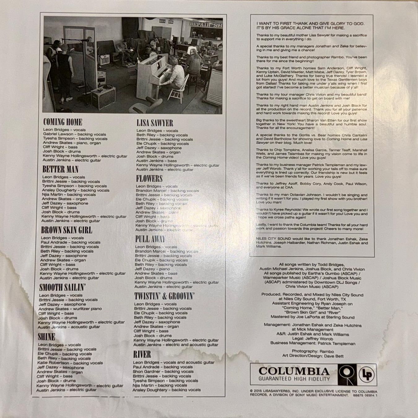 Schallplatten: Bridges Leon - Coming Home Vinyl – Gebraucht aus Zürich von YvesYvesYves 3