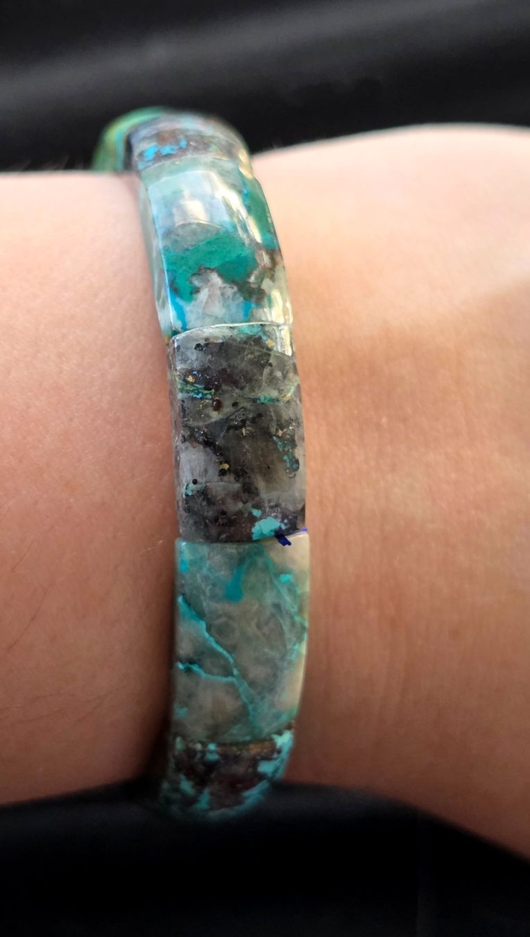Mineralien & Heilsteine: Malachit-Chrysokoll Softbangle 💚💙 Nr C – Neu und originalverpackt aus Matzingen von Shay_Crystalz