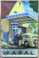 Blechschild 3D-ARAL BENZIN TANKSTELLE