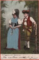 APPENZELLER TRACHTEN Frau mit Seidenkleid