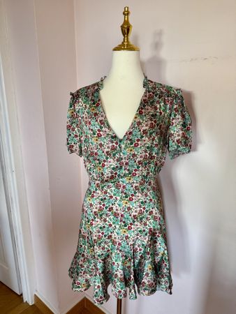 Robe Sandro Paris fleurie liberty satinée - 38 - neuve !