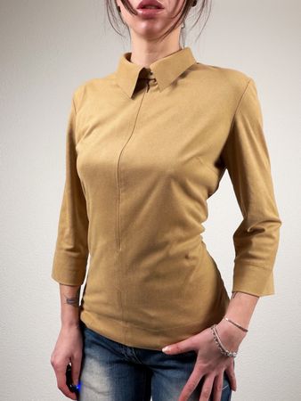 Vintage Y2K Sinequanone Paris Beige Blouse