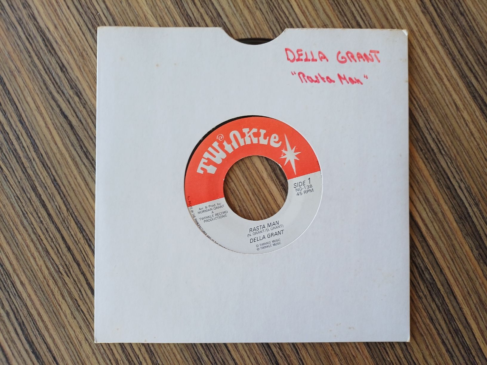 Dischi in vinile: Della Grant "Rasta Man" 45t  – Usato da Begnins venduto da Drastic-Sound