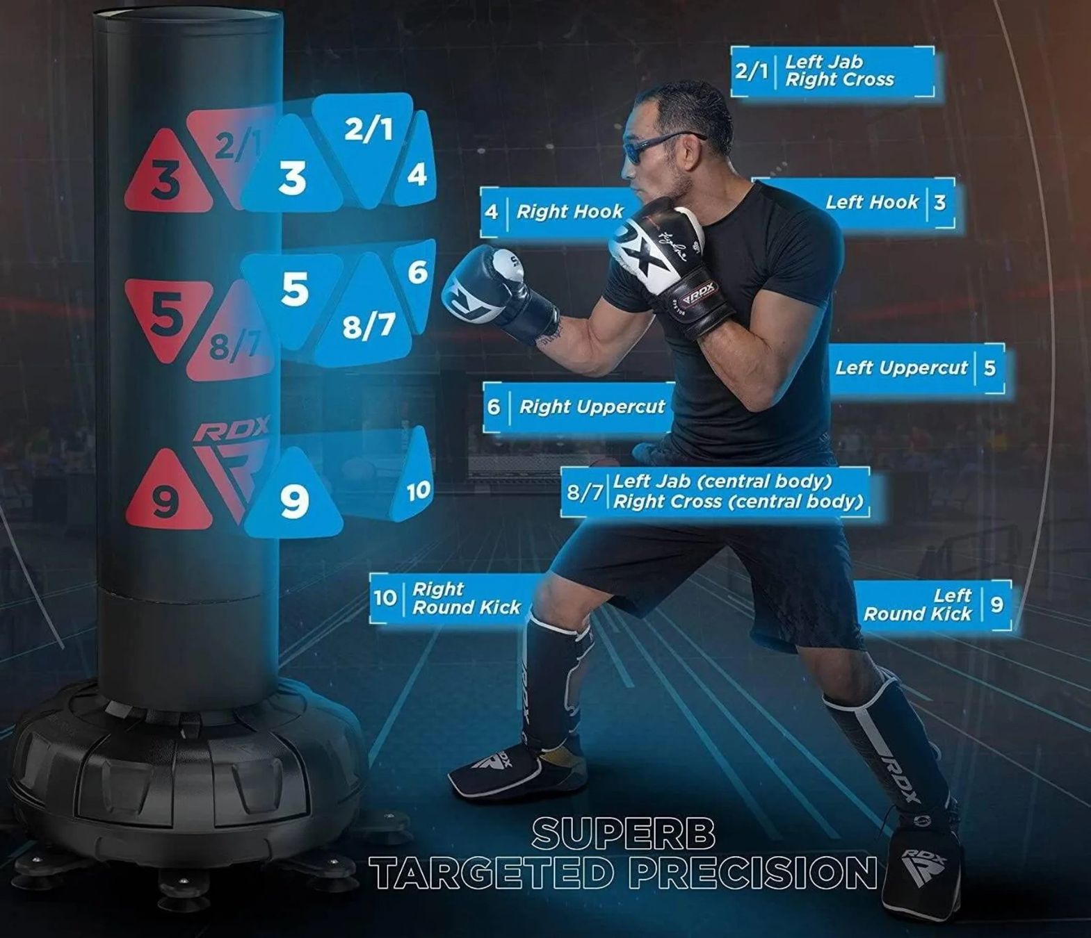 Sacchi da boxe: Freistehender Boxsack mit Handschuhen 100% Leder – Nuovo e nell'imballaggio originale da Wallenwil venduto da toesstal-vertrieb 4