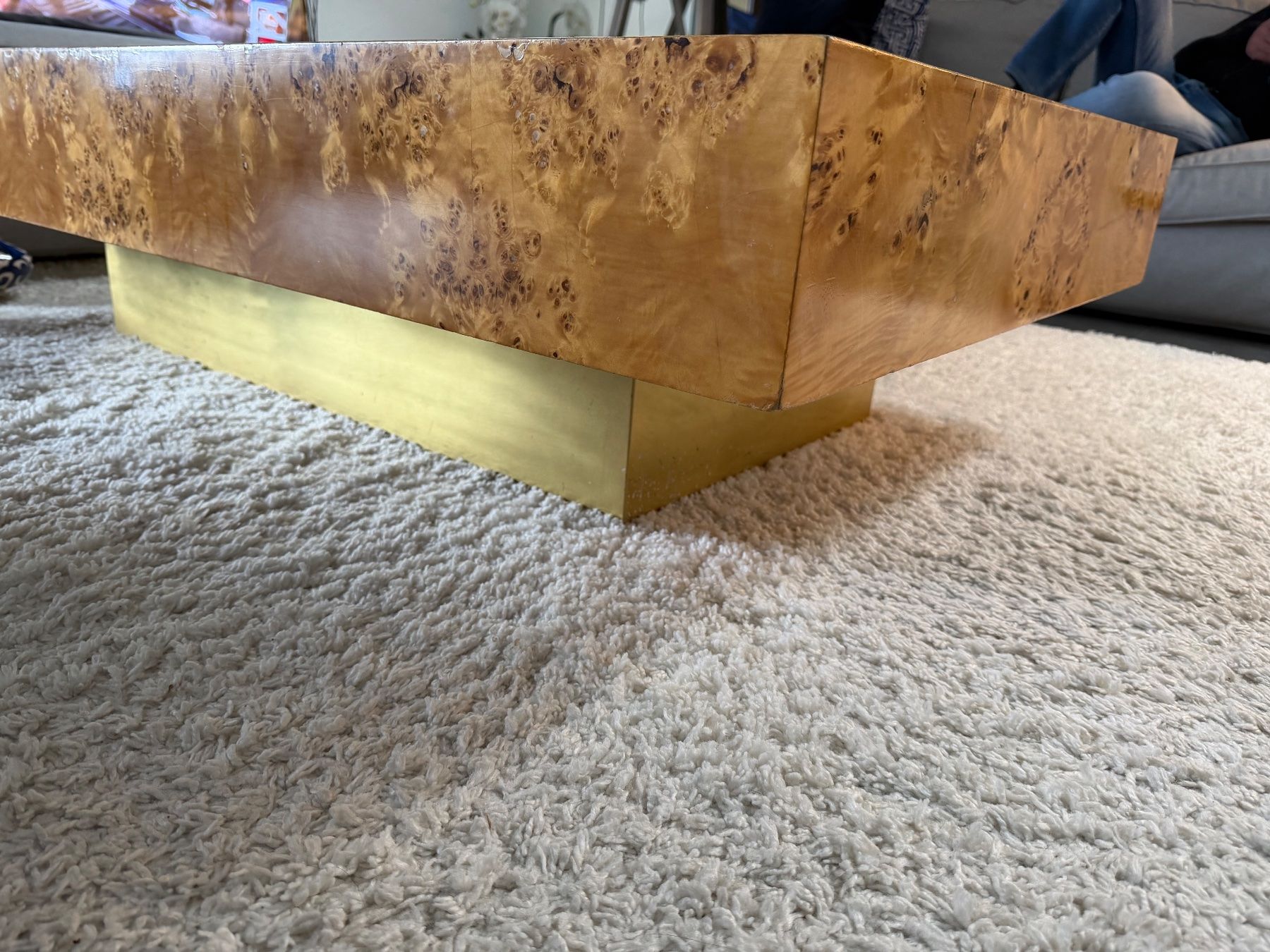 Roche Bobois Tavoli: Table basse design vintage en loupe de bois – Usato da Crans-Montana venduto da tri_6dkp 2