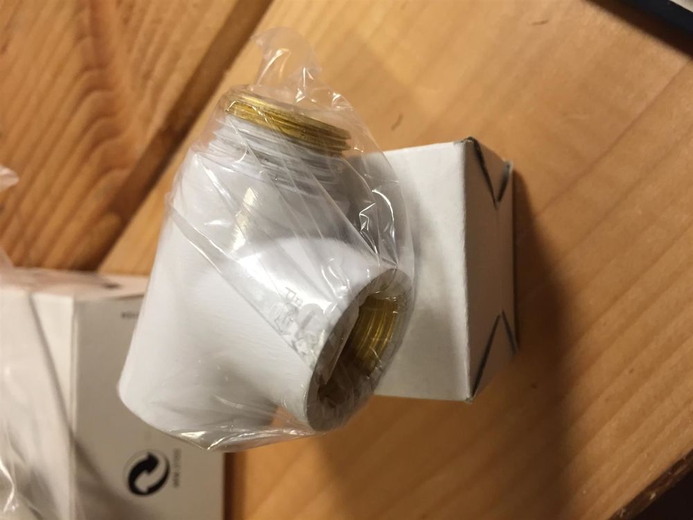 Thermostat Set Durchgang 1/2" weiss-402 9