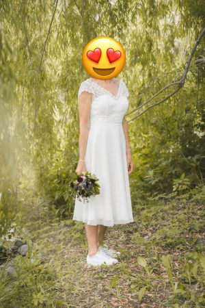 wunderschönes Fest-/Hochzeitskleid einmal getragen-Bornea 42