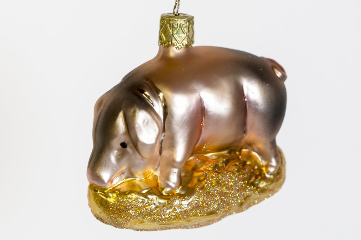 Toutes les décorations: Weihnachtskugel - Glasornament "Schwein" – Neuf avec emballage d'origine à Dottikon par Network01
