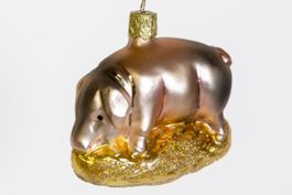 Weihnachtskugel - Glasornament "Schwein"