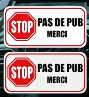 "Stop, Pas de Pub" Stickers (2pcs)