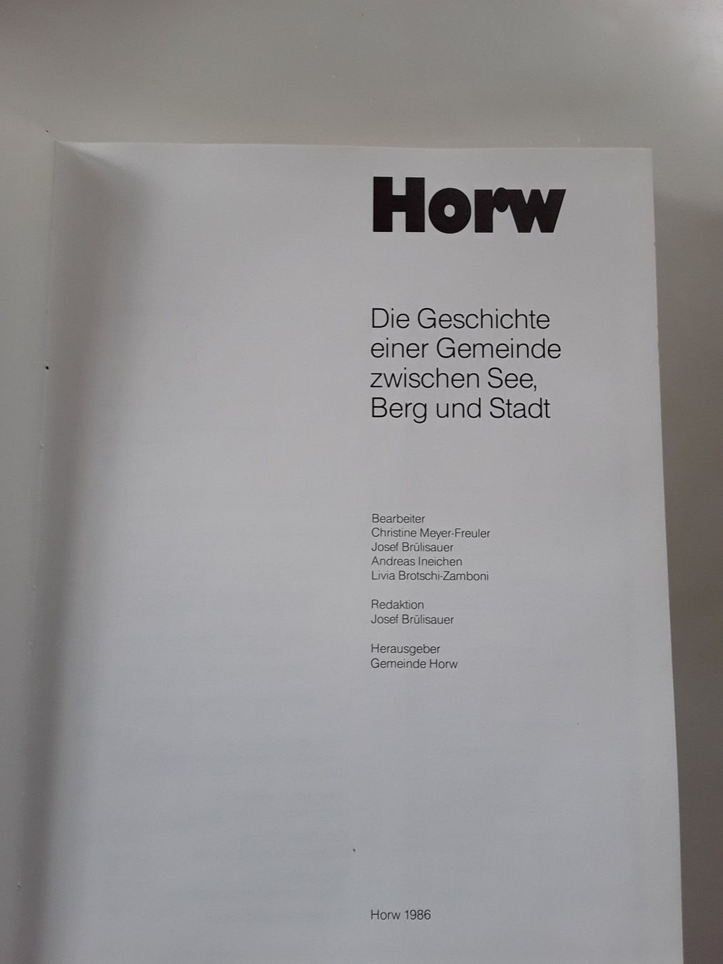 Bücher: Horw Geschichte einer Gemeinde – Gebraucht aus Kriens von Seppikem 1